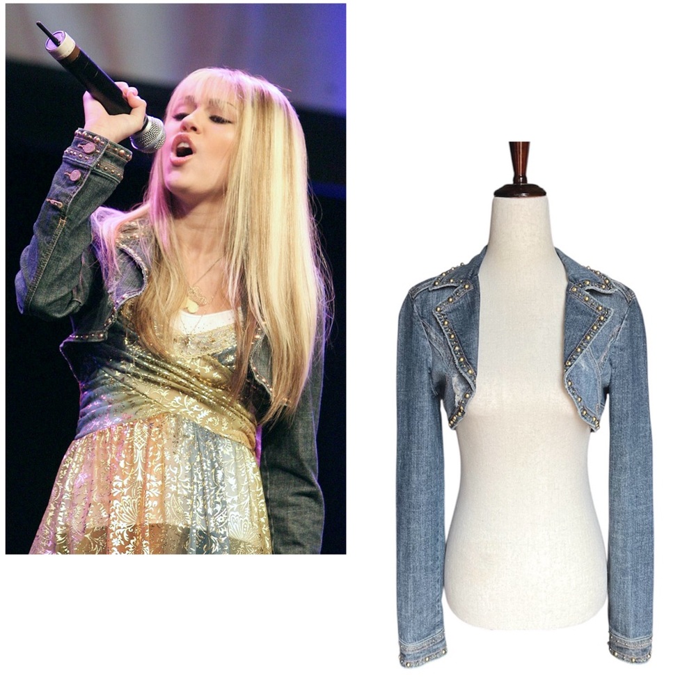⋆｡°✩ ASO Hannah Montana cropped studded denim jacket, Season 1, Episode 7